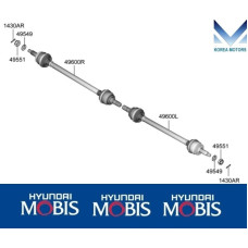 mobis rear shaft joint cv 4wd kia stinger 2017-24